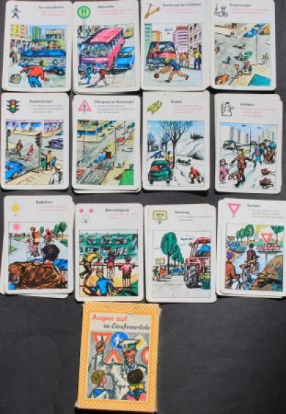 Altenburg Spielkarten "Augen auf im Straßenverkehr" 1974 Traffic-Cardgame (1629)